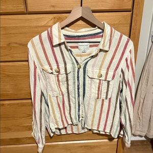 American Eagle cropped stripe top